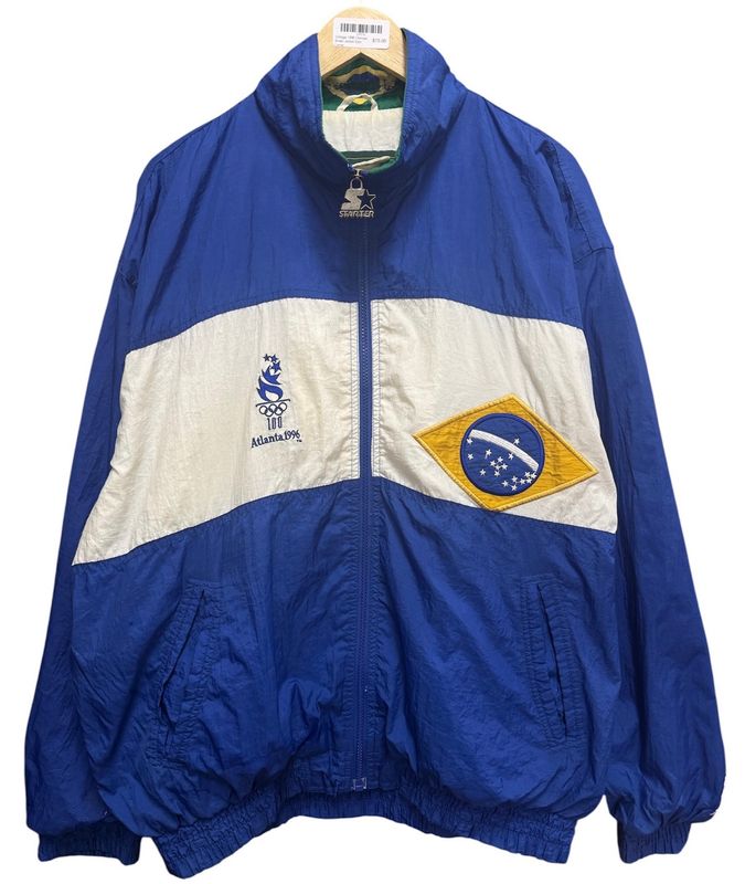 Vintage 1996 Olympic Brasil Jacket Size Large
