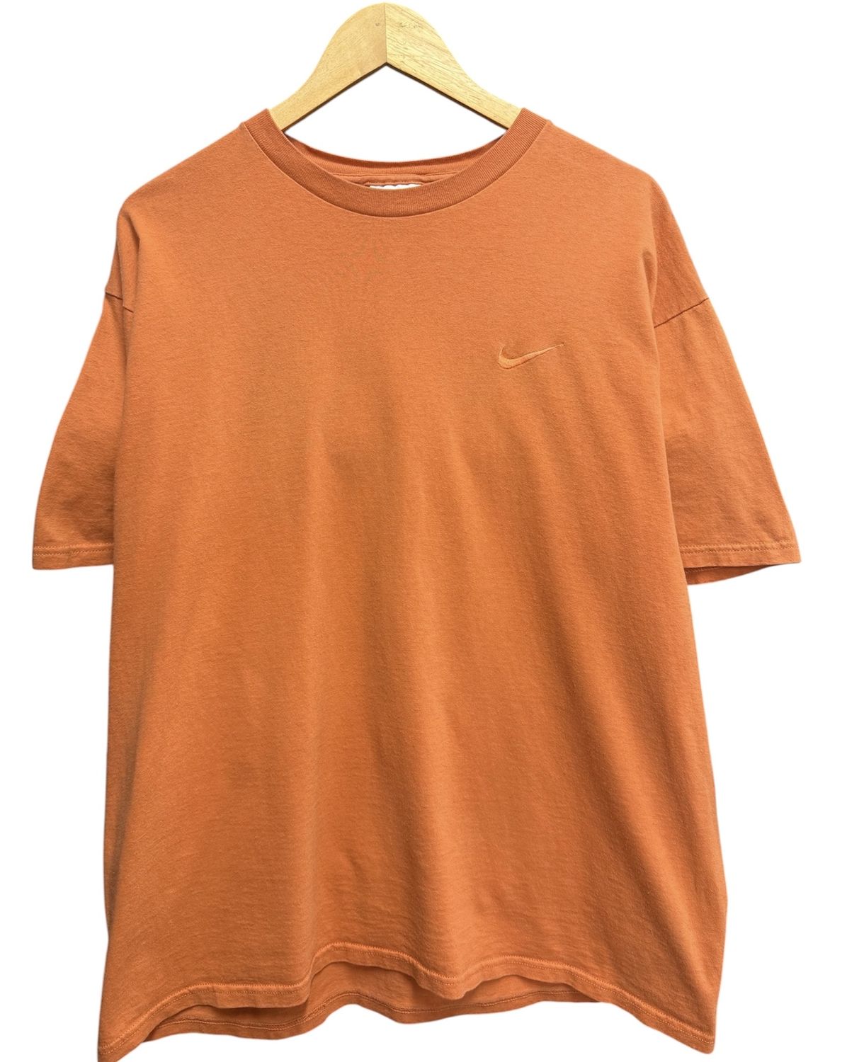 Vintage 90s Nike Swoosh Orange Tee Size Large