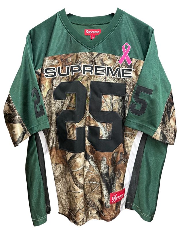 Supreme Breast Cancer Awareness Football Jersey Green Size M (Lightly Worn)