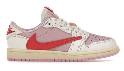 DS Jordan 1 Retro Low OG SP Travis Scott Sail Tropical Pink (PS)