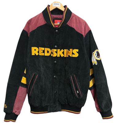 Vtg NFL Washington Redskins Suede Jacket Size M 25x30
