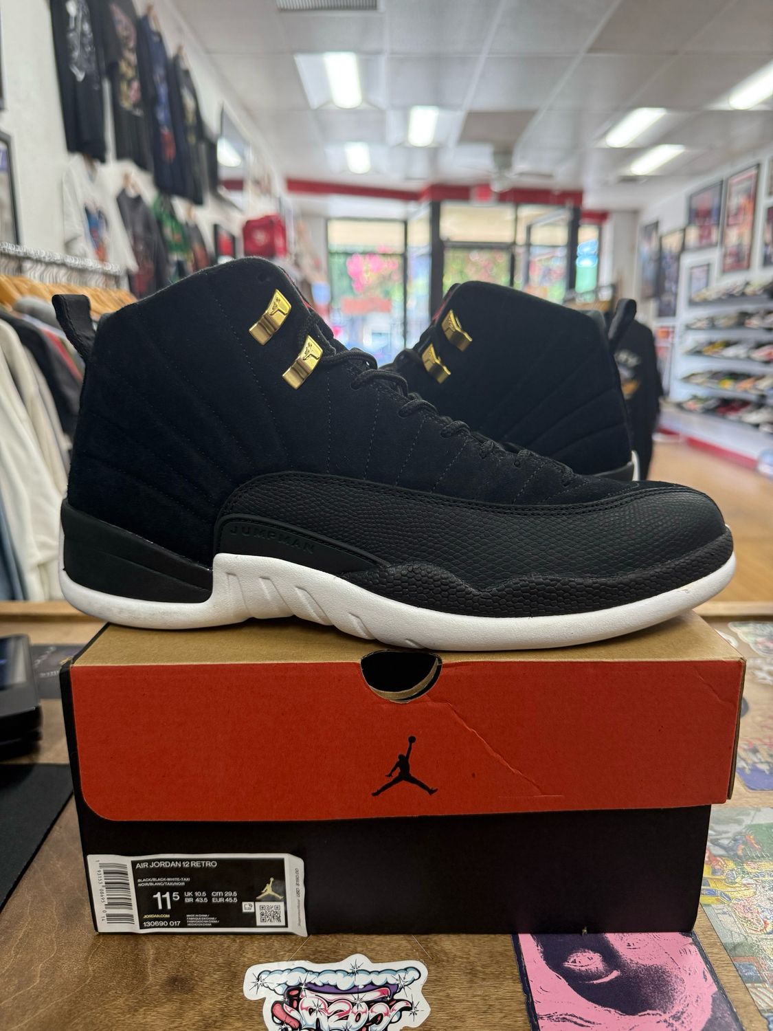 Lightly Worn Jordan 12 Retro Reverse Taxi Size 11.5