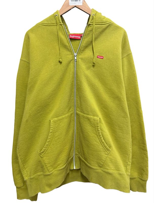 Pre Owned Supreme Small Box Zip Up Sweatshirt Moss Green FW17 Size XL