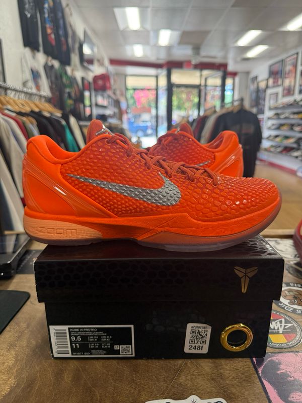 Pre Owned Nike Kobe 6 Protro Total Orange Size 9.5