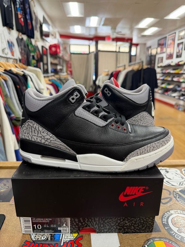 Jordan 3 Retro OG Black Cement (2024) Size 10 (Lightly Worn)