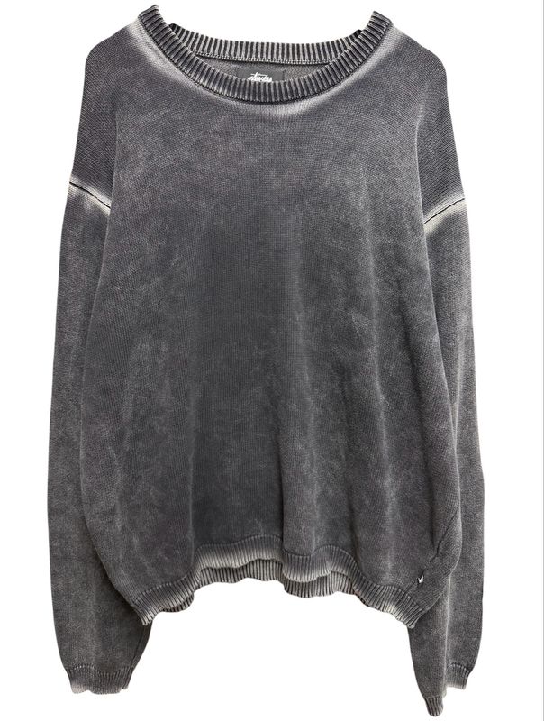 Stussy Faded Cotton Knit Crewneck Size XXL (WORN)