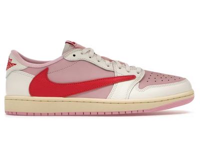 Jordan 1 Retro Low OG SP Travis Scott Sail Tropical Pink Size 9 (NEW)