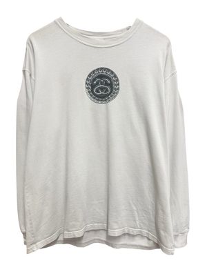 Pre Owned Nike x Stussy SS Link L/S T-shirt White Size L.