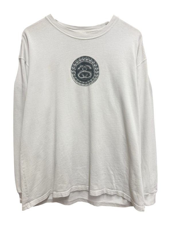 Pre Owned Nike x Stussy SS Link L/S T-shirt White Size L.