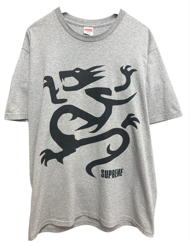 Pre Owned Supreme Mobb Deep Dragon Tee Heather Grey Size L