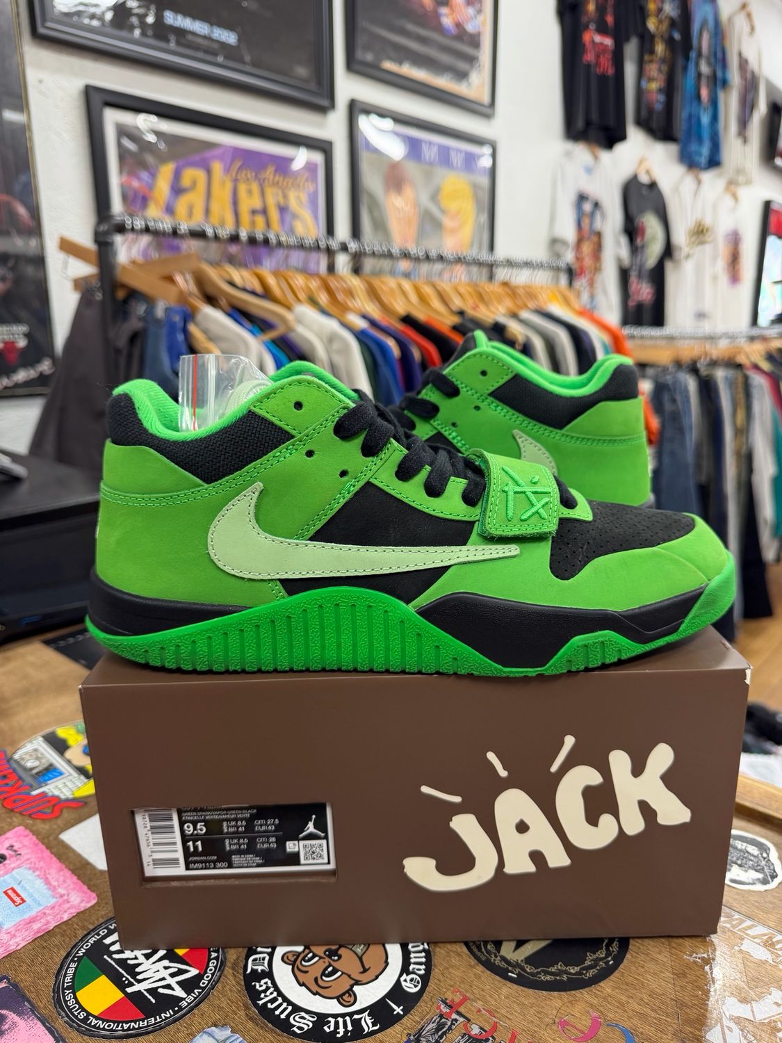 Jordan CJ1 T-Rexx Travis Scott Green Spark Size 9.5 (WORN)