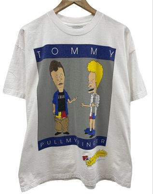 Vtg Stanley Desantis Beavis & Butthead Tommy Pull My Finger Tee Size XL.