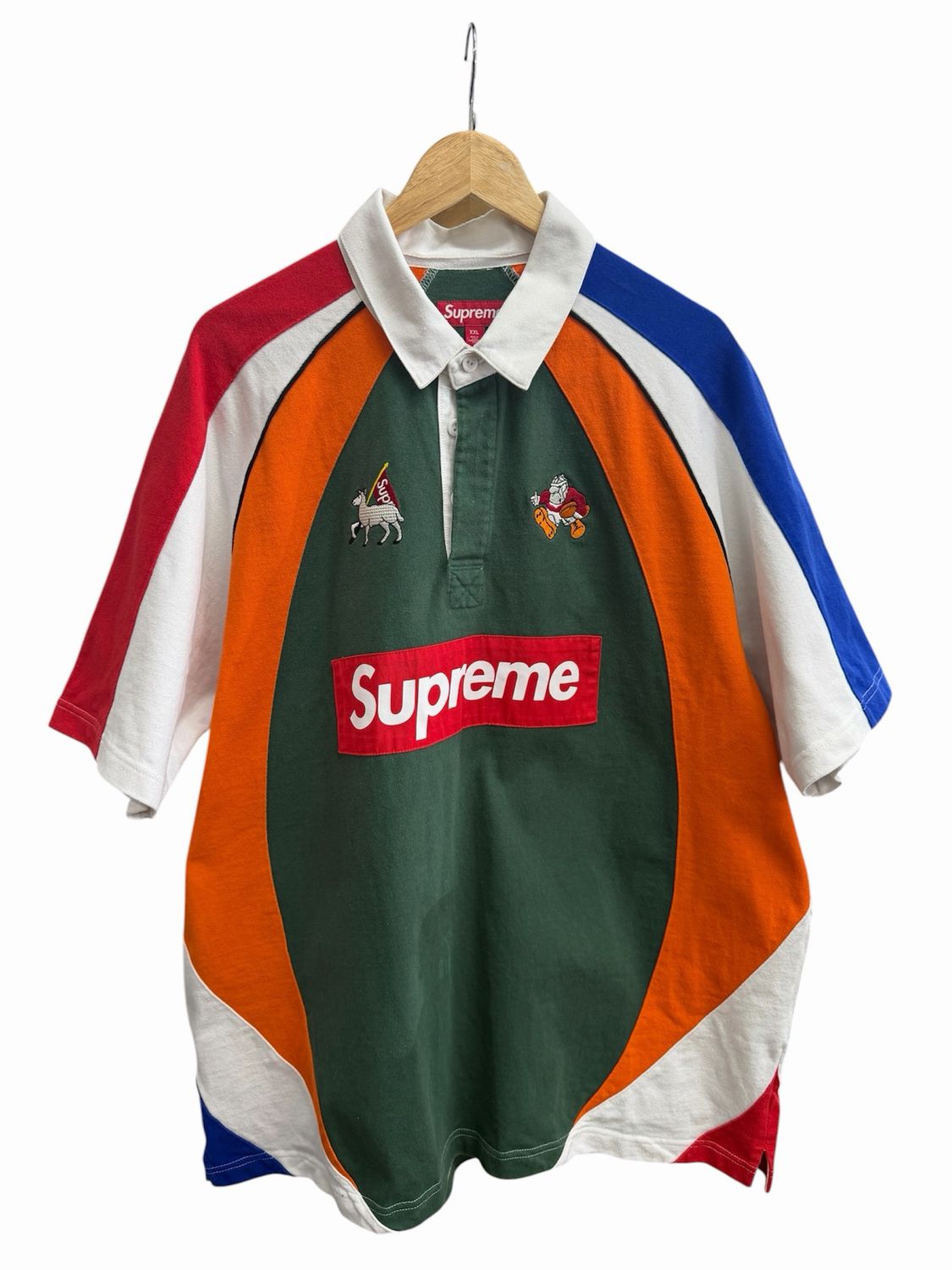 Supreme S/S Rugby Multicolor Size XXL (WORN)