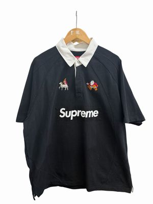 Supreme S/S Rugby Black Size XXL (WORN)