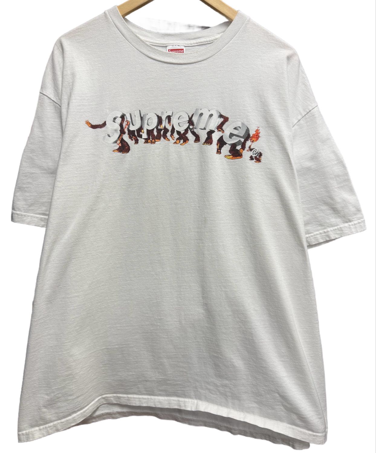 Pre Owned Supreme Apes Tee White SS23 Size 2XL
