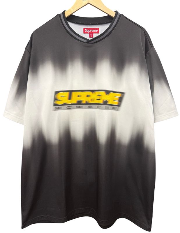 Pre Owned Supreme Blur Soccer Jersey Black SS24 Size 2XL