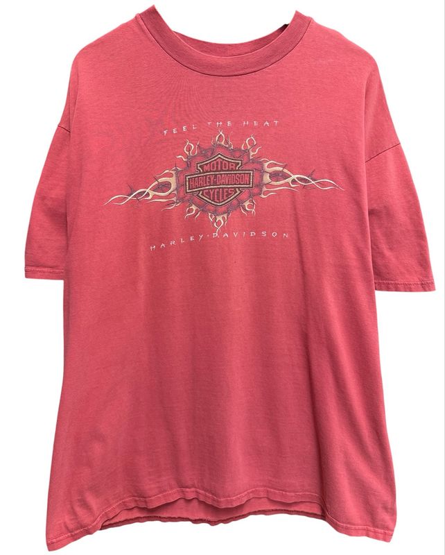 Early 00s Harley Davidson Lake Tahoe, Nevada Feel The Heat Tee Size XL