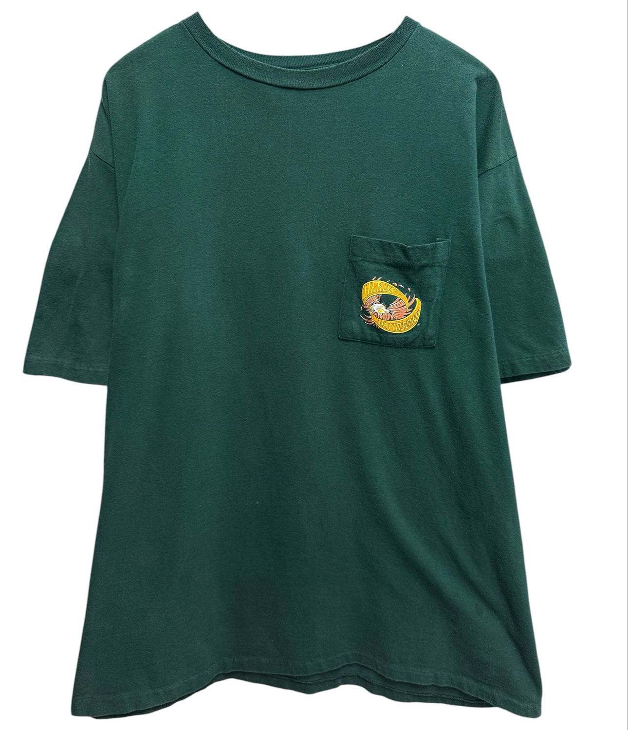 Vintage Harley Davidson Pocket Tee Green Size XL