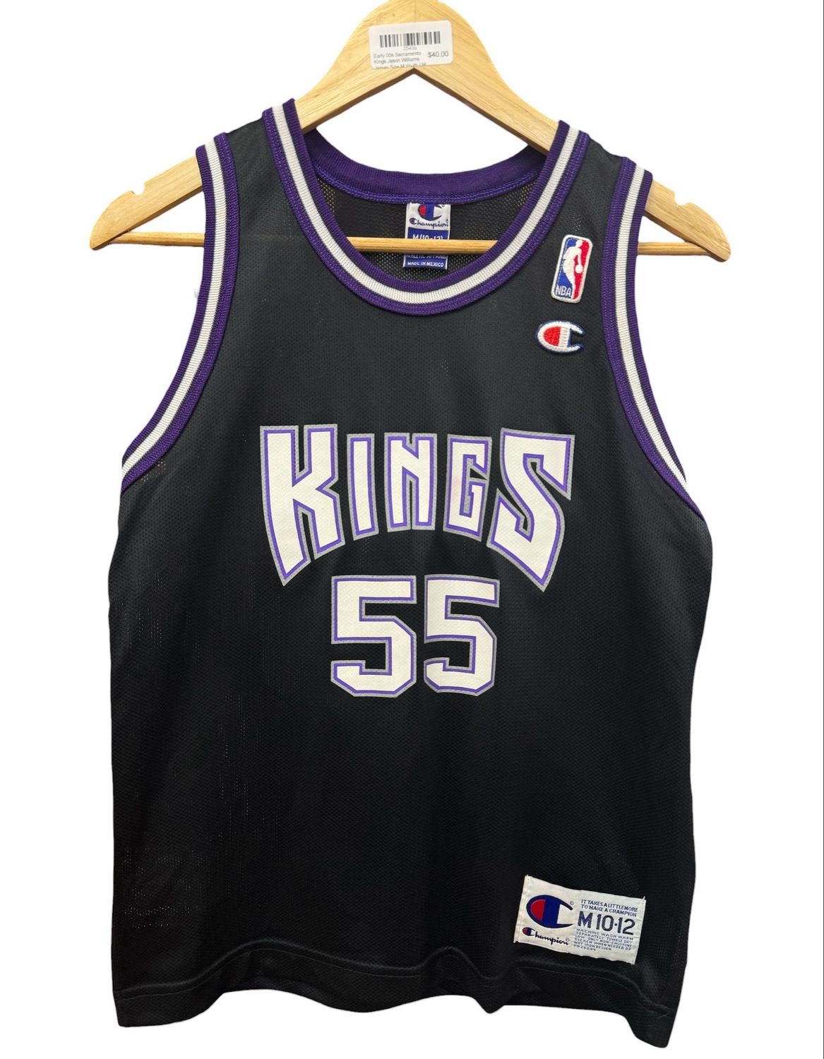 Early 00s Sacramento Kings Jason Williams Jersey Size M Youth