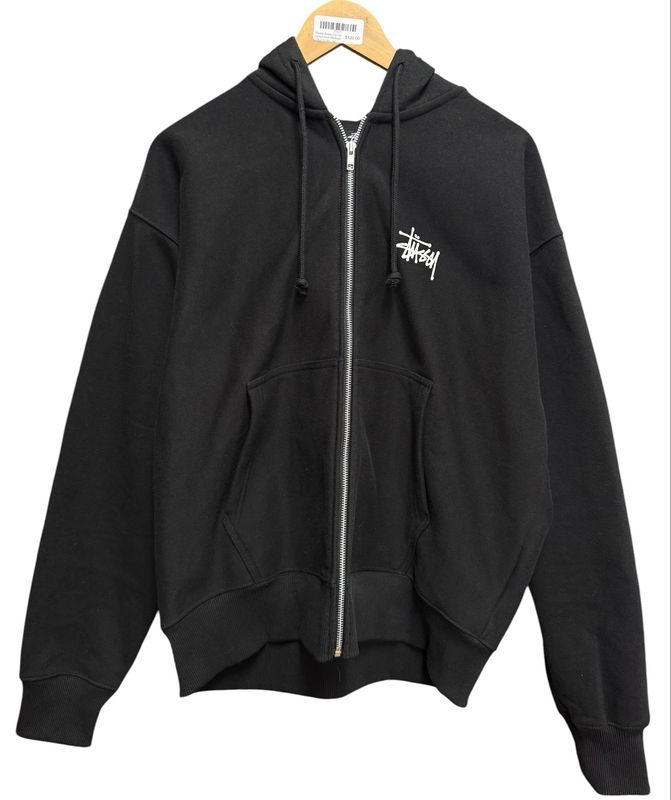 Stussy Basic Zip-Up Jacket Size Medium (TRIED-ON)