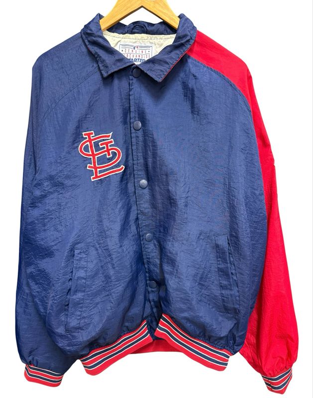 Vintage St Louis Cardinals Starter Snap Jacket Size L (FLAWS)