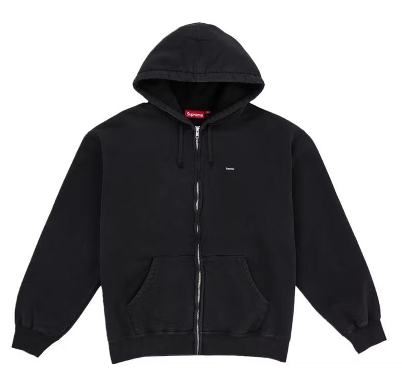 New Supreme Small Box Zip Up Hooded Sweatshirt (FW26) Black Size 2XL