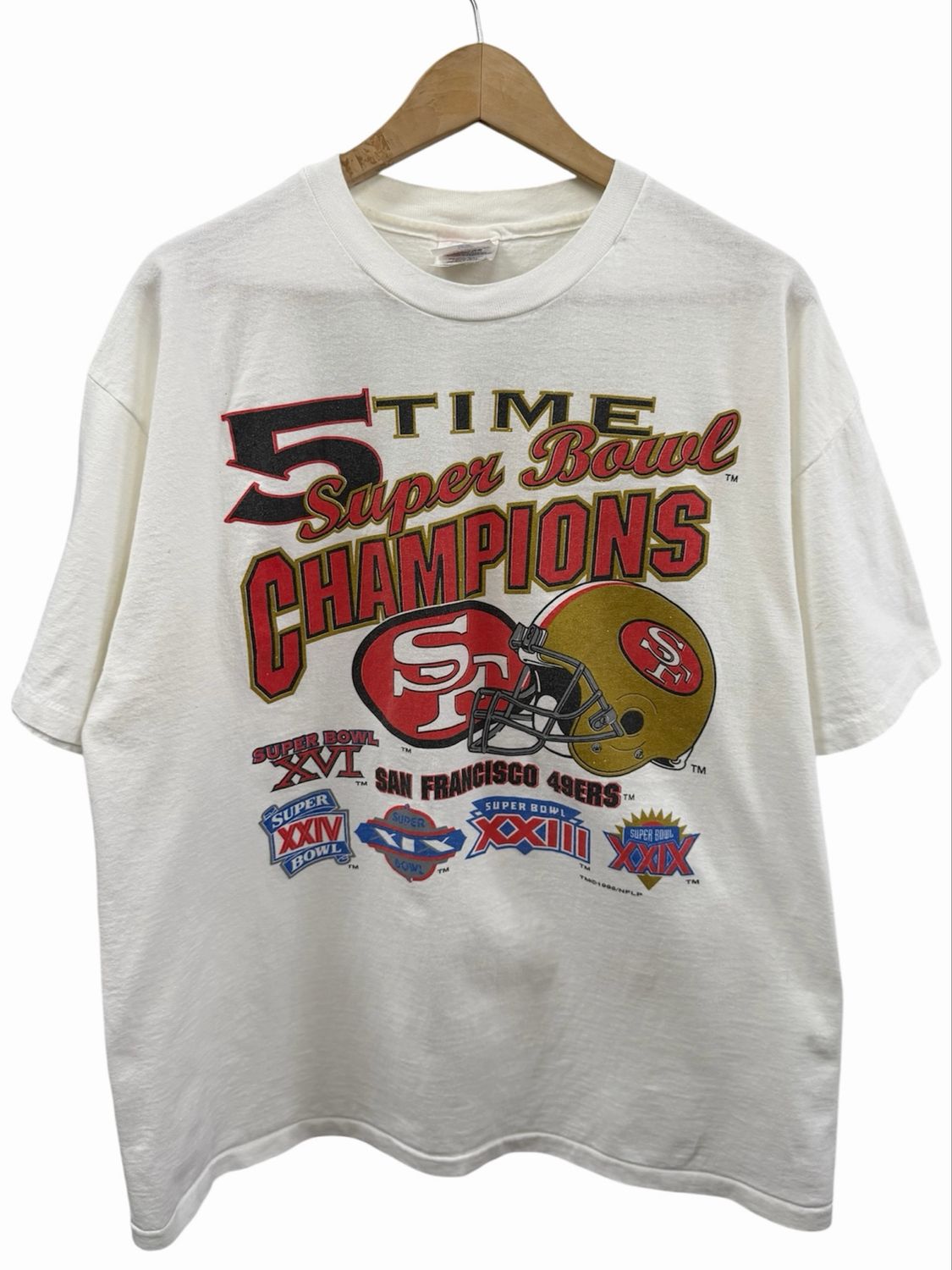 Vintage 1995 49er Five Time Champs Tee Size XL