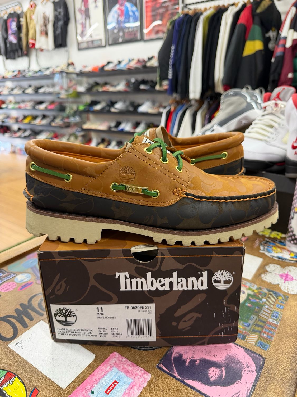 BAPE x Timberland 3-Eye Classic 'Wheat Camo' Size 11 (Lightly Worn)