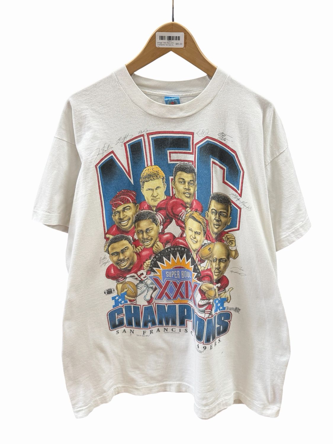 Vintage 1995 49ers NFC Champions Tee Size XL