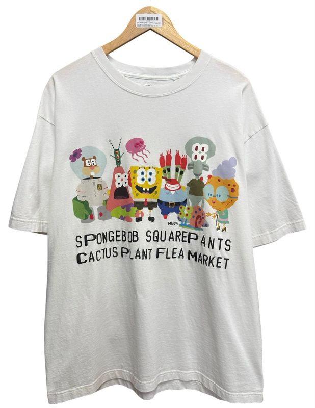 Pre Owned Uniqlo x CPFM Spongebob Squarepants UT Graphic II T-Shirt White Size XL
