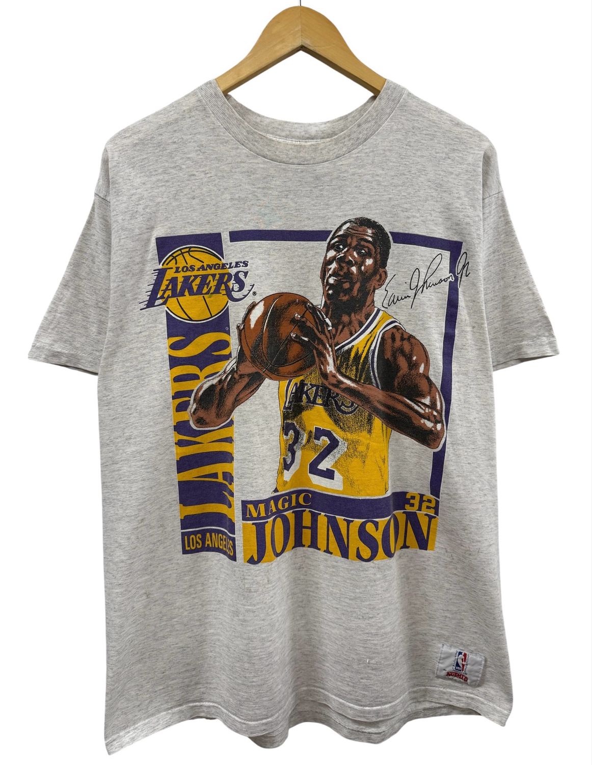 Vtg Nutmeg Lakers Magic Johnson Tee Size XL