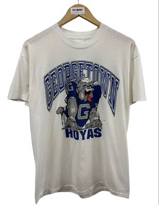 Vtg Georgetown Hoyas Tee Size M 21x28