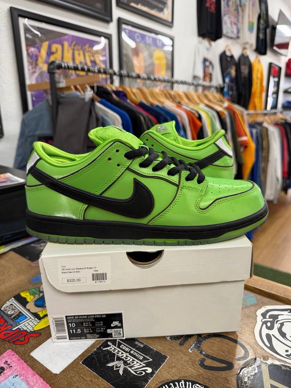 Nike SB Dunk Low The Powerpuff Girls Buttercup Size 10 (Pre-owned)