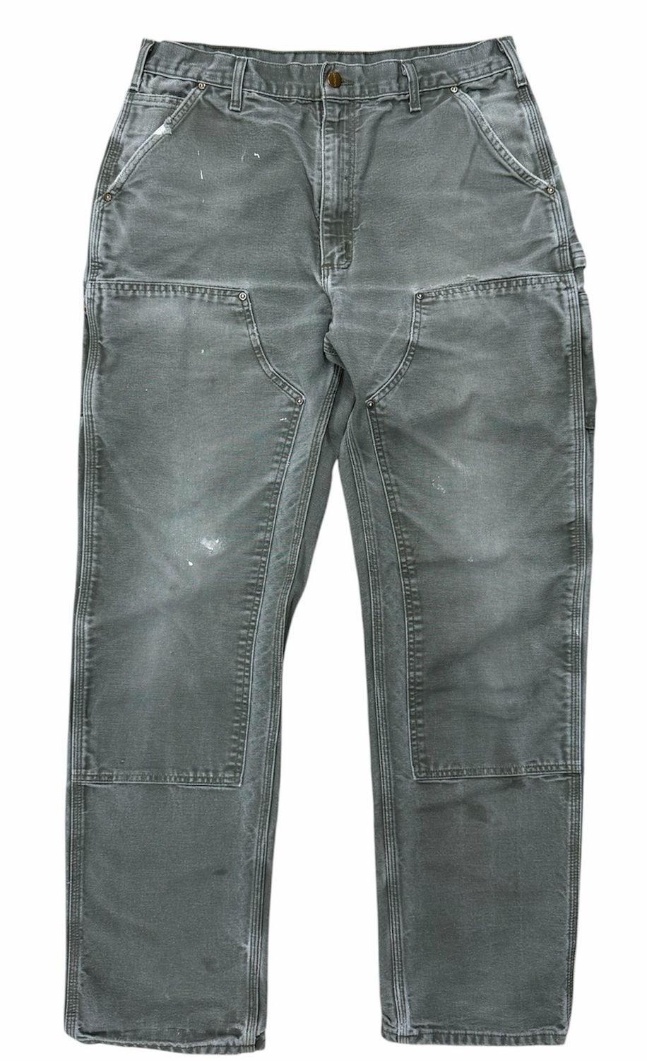 Vintage Carhartt Double Knees Olive Distressed 36x34