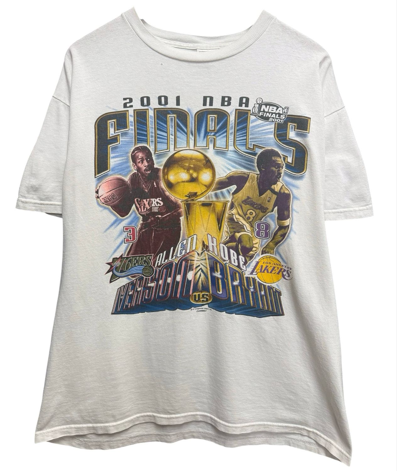 2001 NBA Finals Allen Iverson Vs Kobe Bryant Tee Size L 23x30