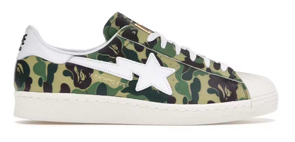 DS Adidas Superstar Bape ABC Camo Green Size 8.5
