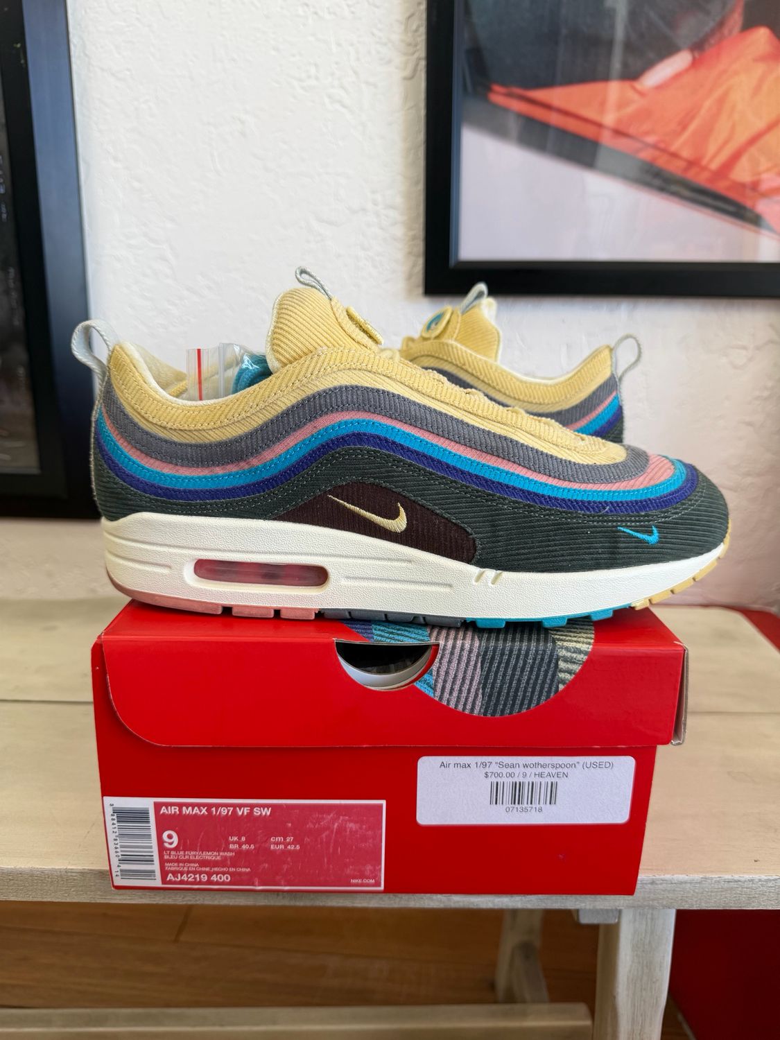 Nike Air Max 1/97 Sean Wotherspoon Size 9 (WORN)