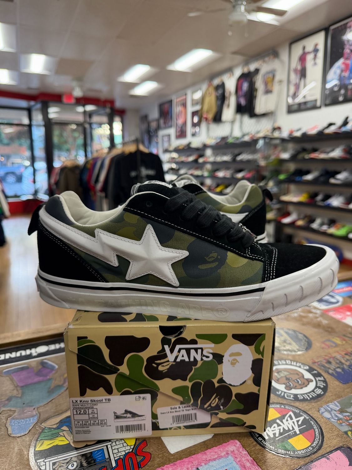 Vans Knu Skool Bape Camo Green Size 12 (Pre-Owned)