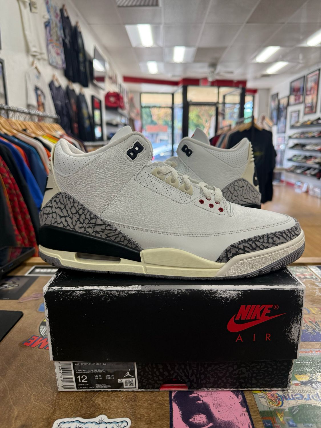 Jordan 3 Retro White Cement Reimagined Size 12 (Lightly Worn)