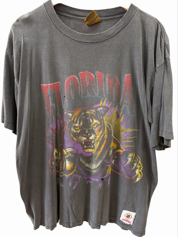 Vintage Florida Panthers Tee Distressed Size XL