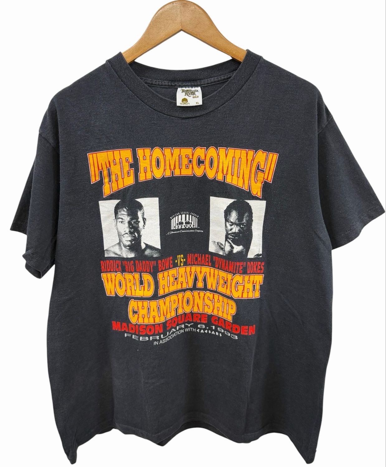 Vintage 1993 Bowe vs Dokes Boxing Tee Size XL
