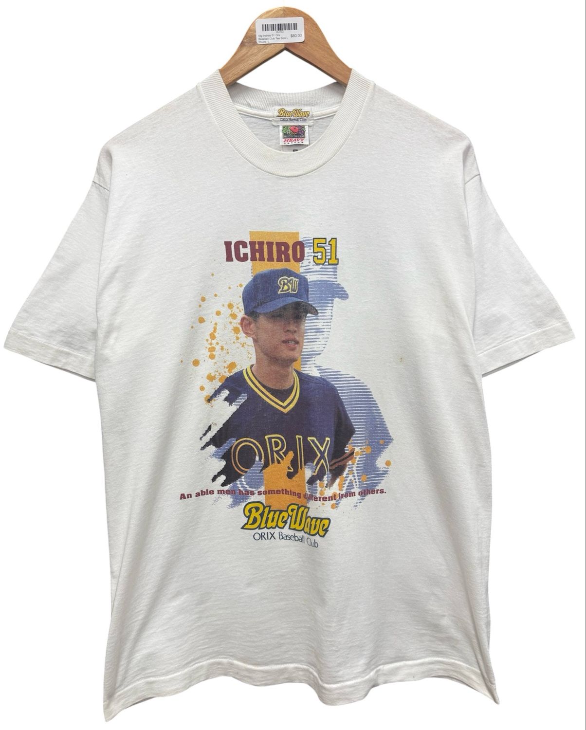 Vtg Inchiro 51 Orix Baseball Club Tee Size L 20x28
