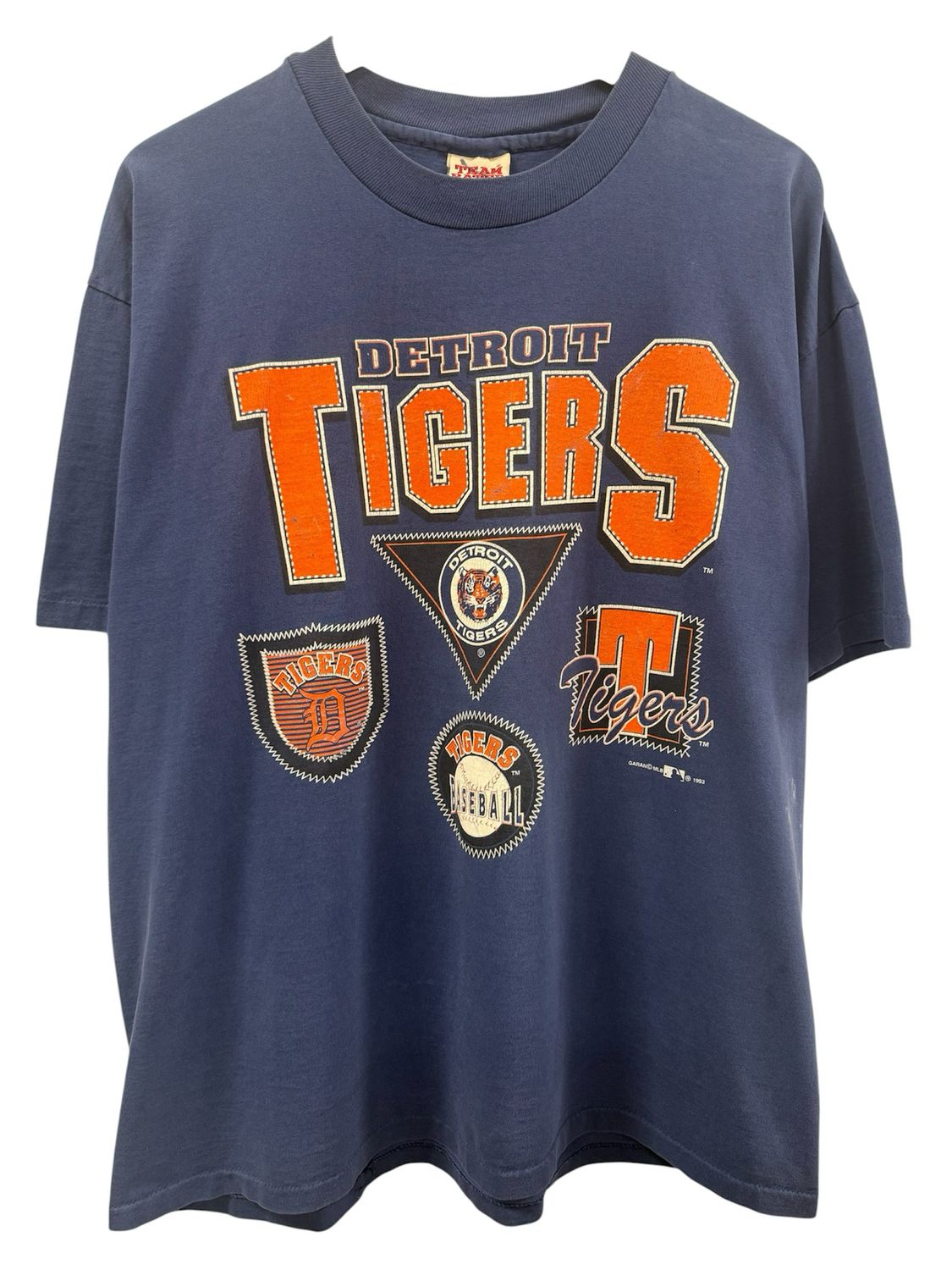 Vtg Detroit Tigers Baseball Tee Size XL 23x31
