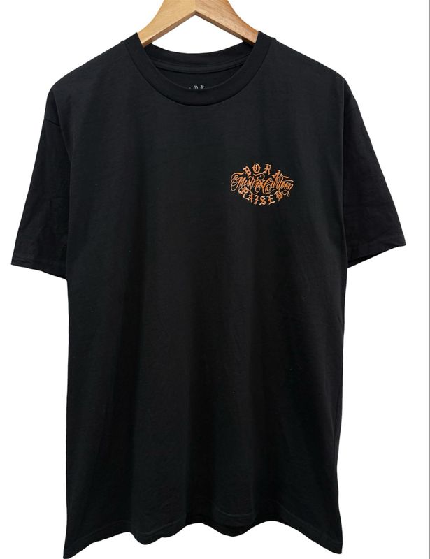 Pre Owned Born x Raised Mister Cartoon Day of The Dead Tee Size L