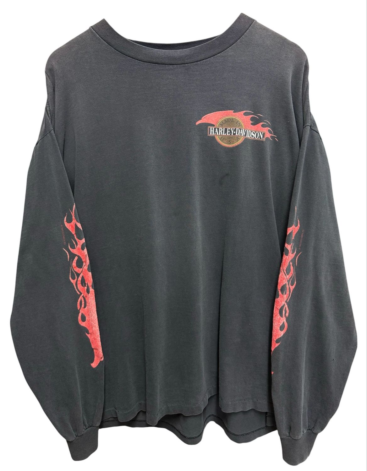 Vtg 90s Harley Davidson Fontana, Ca Long Sleeve Tee Size XL 27x30