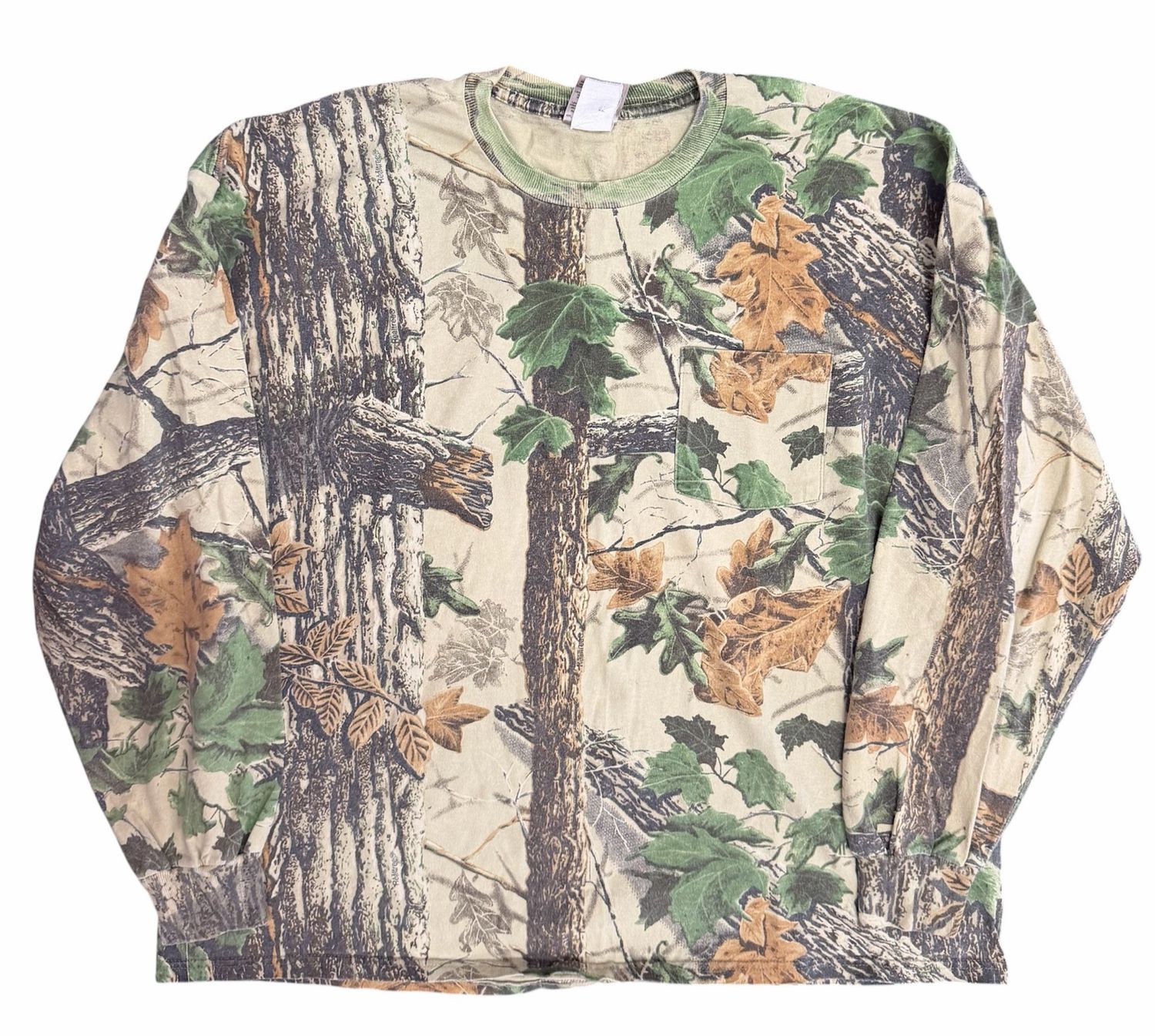 Vintage Real Tree Camo Long Sleeve Shirt XL 27x30