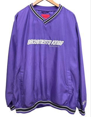 Vtg Reebok Sacramento Kings V Crewneck Pullover Size XL
