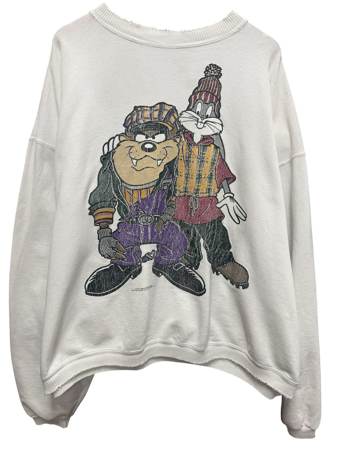 Vtg Sun Sportswear Looney &amp; Taz Crewneck Size 1X 31x28