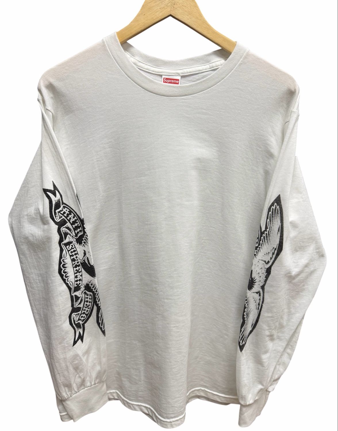 Supreme ANTIHERO Eagle L/S Tee White Size Medium (Lightly Worn)