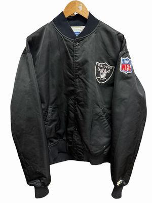 Vintage Raiders Curve Spellout Starter Jacket Size XXL